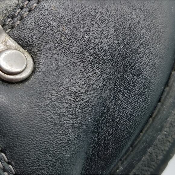 Clarks Faralyn Alpha Black Leather & Suede 10 Eye Lace Up Hiking Boots Size 7 - Picture 12 of 12